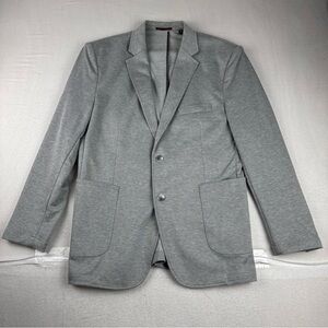Johnston & Murphy XC Flex Knit Men Blazer Chore Jacket Gray Large Comfort Travel